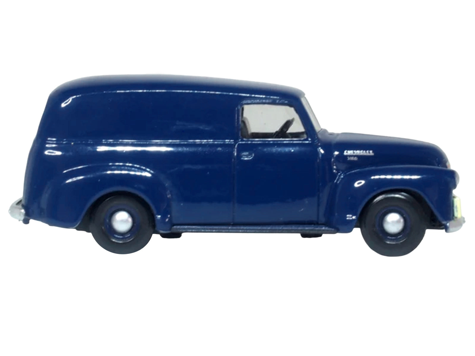 1950 Chevrolet Panel Van Mariner Blue 1/87 (HO) Scale Diecast Model Car by Oxford Diecast - image 3