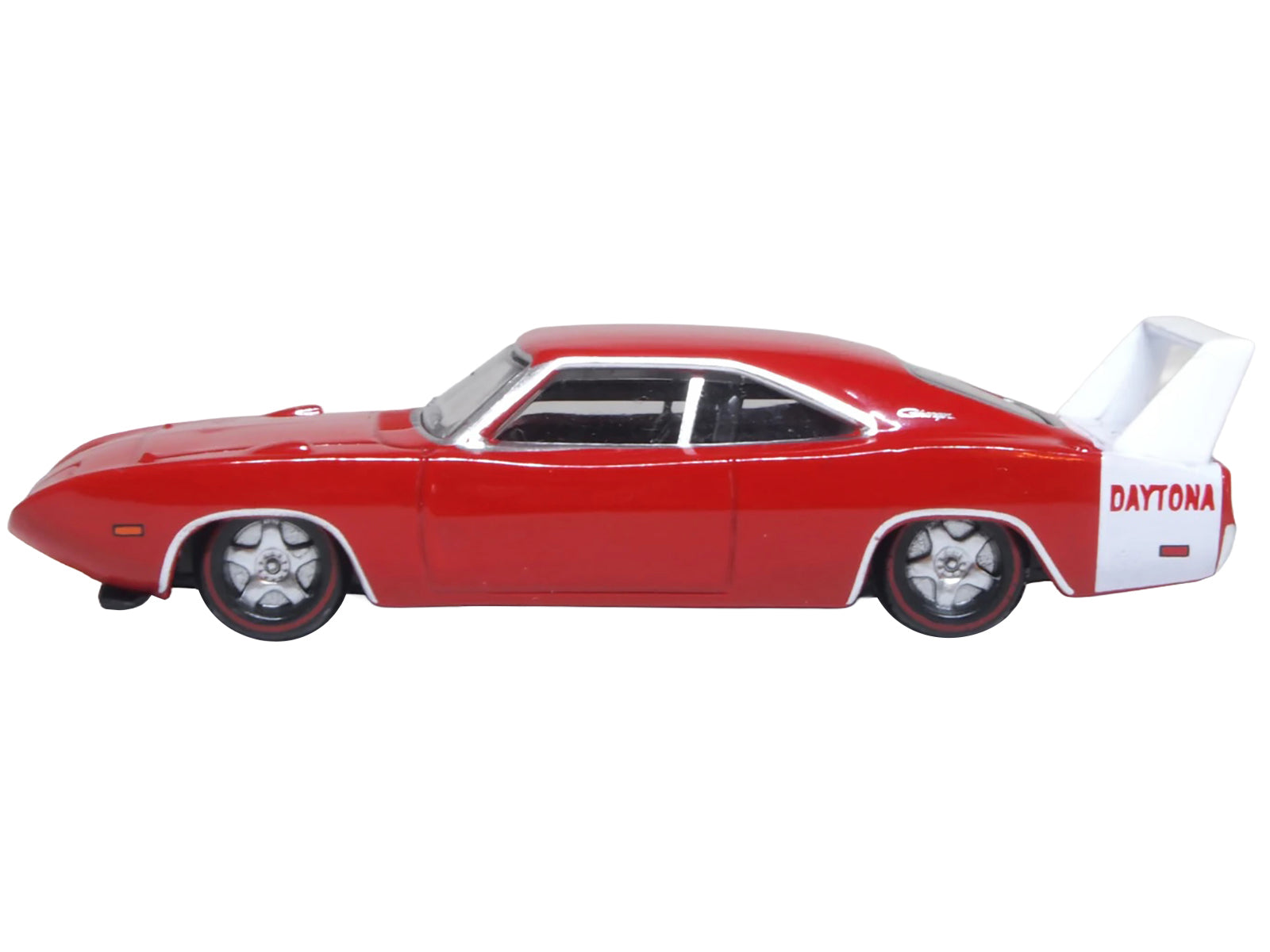 1969 Dodge Charger Daytona Red with White Stripe 1/87 (HO) Scale Diecast Model Car by Oxford Diecast - image 2