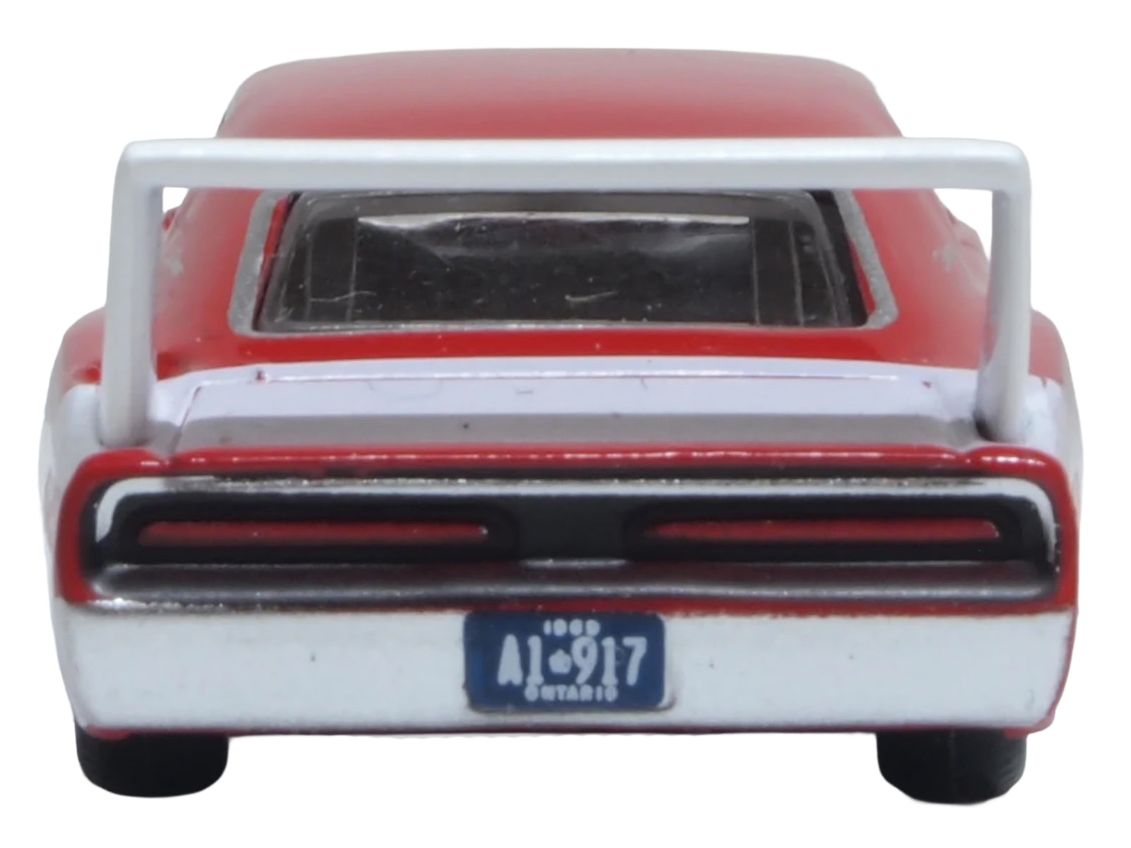 1969 Dodge Charger Daytona Red with White Stripe 1/87 (HO) Scale Diecast Model Car by Oxford Diecast - image 4
