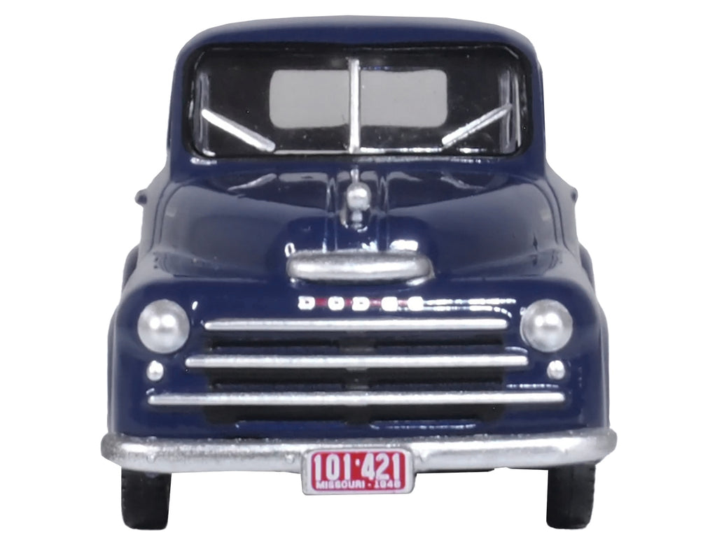 1948 Dodge B-1B Pickup Truck Waterway Blue 1/87 (HO) Scale Diecast Model Car by Oxford Diecast - image 3