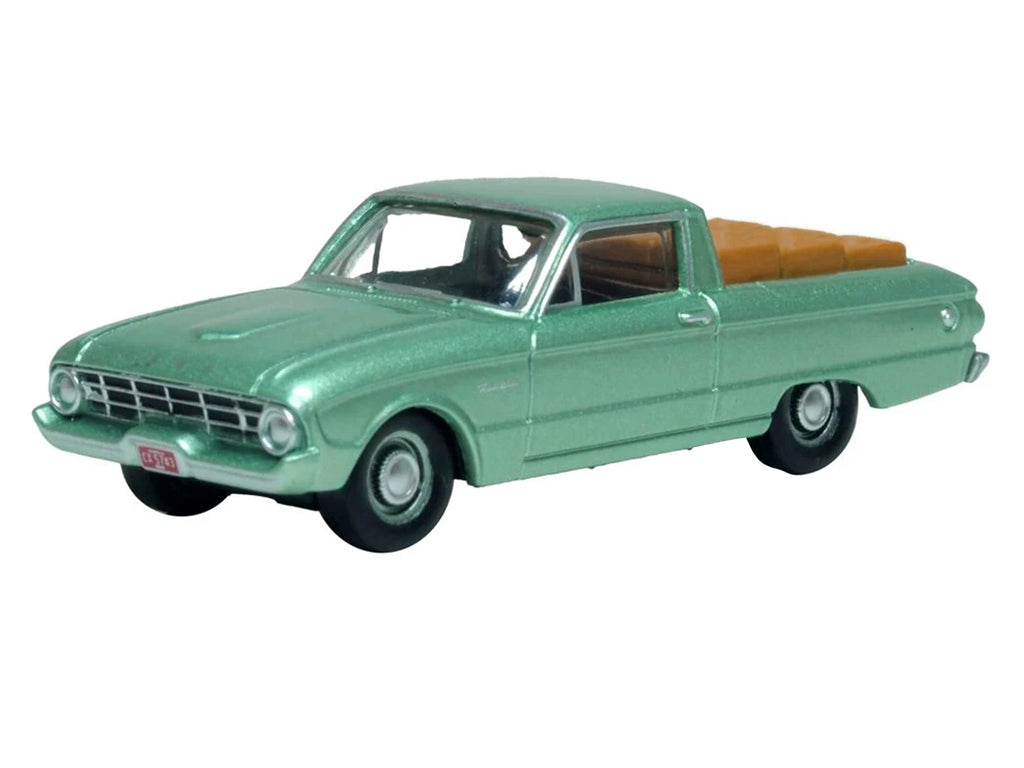 1960 Ford Falcon Ranchero Meadowvale Green Metallic with Load of Boxes 1/87 (HO) Scale Diecast Model Car by Oxford Diecast - image 2
