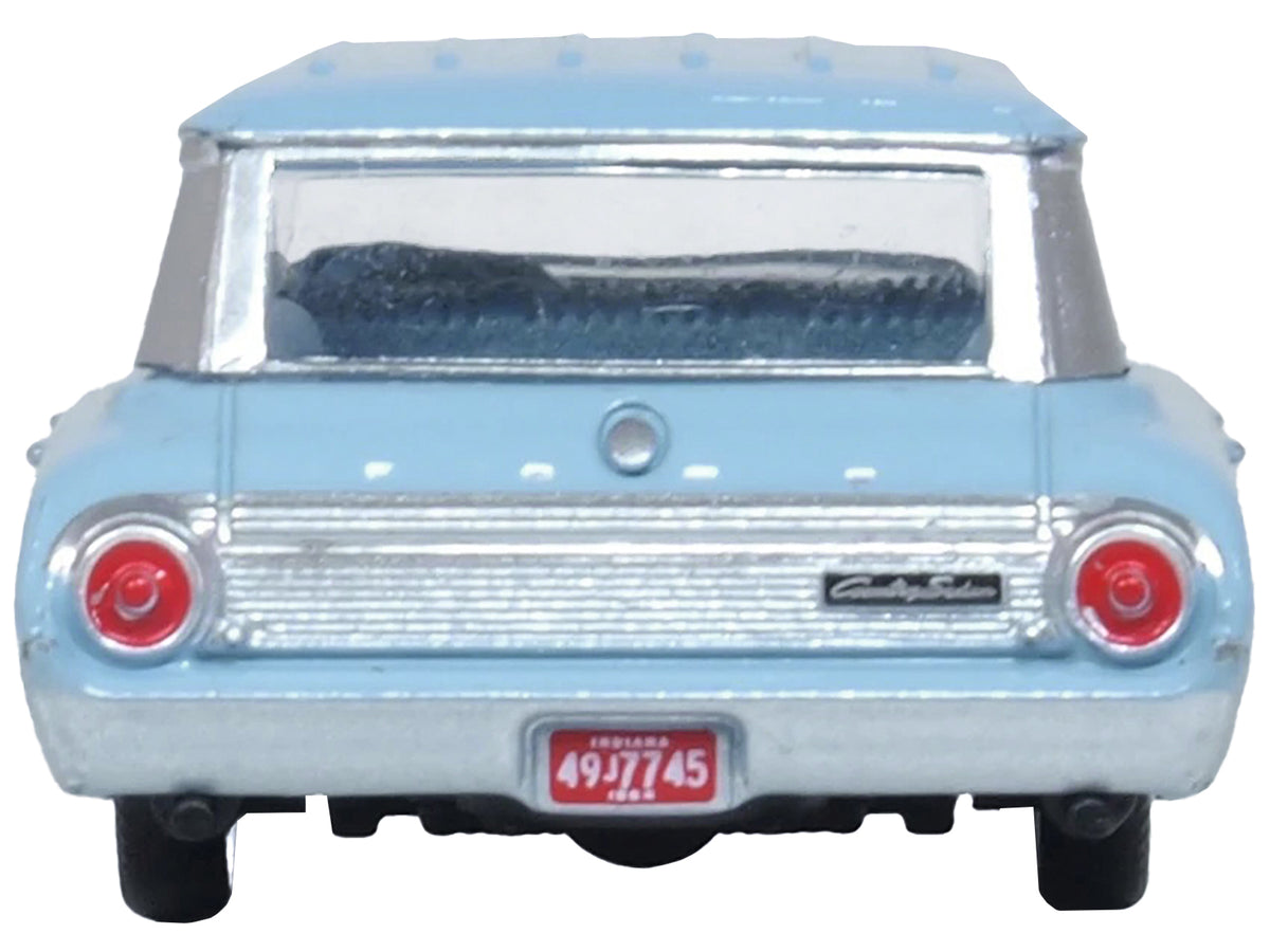 1964 Ford Country Sedan Skylight Blue 1/87 (HO) Scale Diecast Model Car by Oxford Diecast - image 4