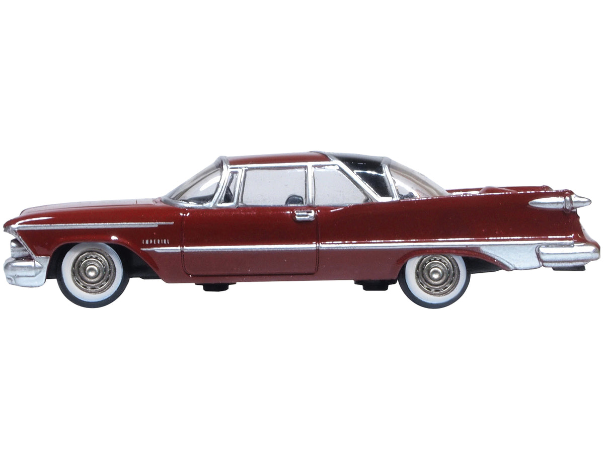 1959 Chrysler Imperial Crown 2 Door Hardtop Radiant Red with Black Top 1/87 (HO) Scale Diecast Model Car by Oxford Diecast - image 2