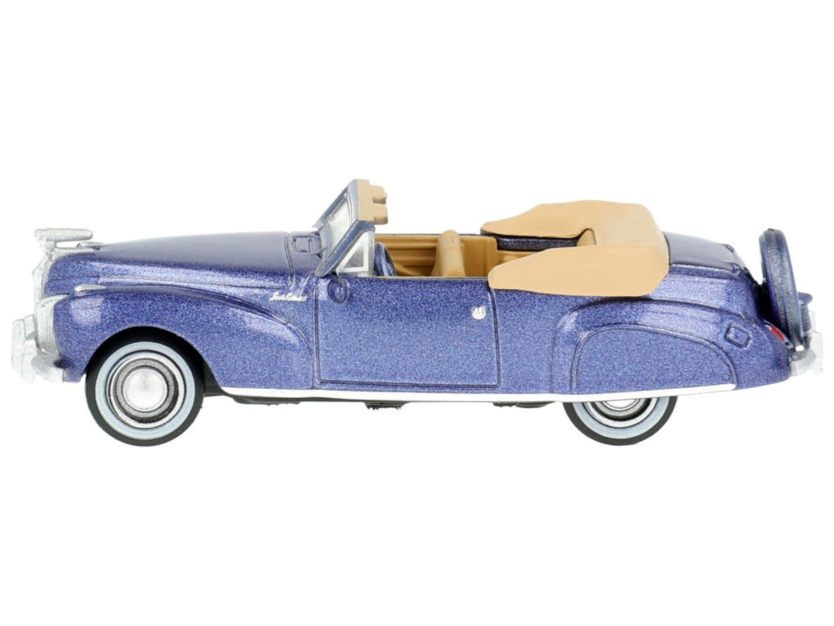 1941 Lincoln Continental Convertible Darian Blue Metallic with Tan Interior 1/87 (HO) Scale Diecast Model Car by Oxford Diecast - image 2
