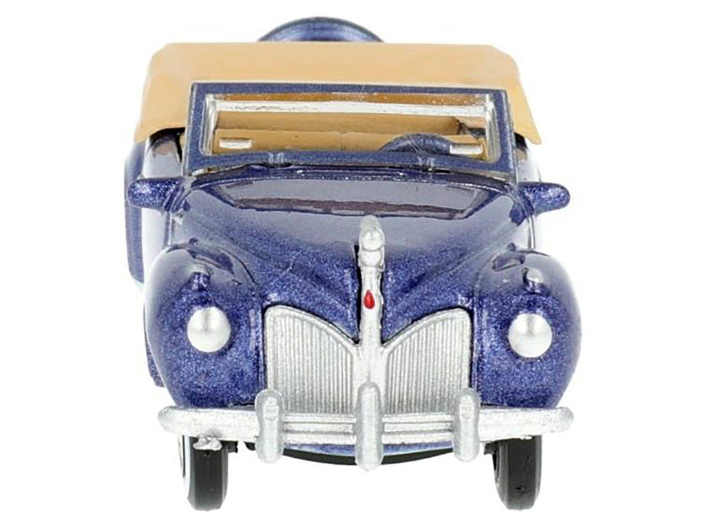 1941 Lincoln Continental Convertible Darian Blue Metallic with Tan Interior 1/87 (HO) Scale Diecast Model Car by Oxford Diecast - image 3