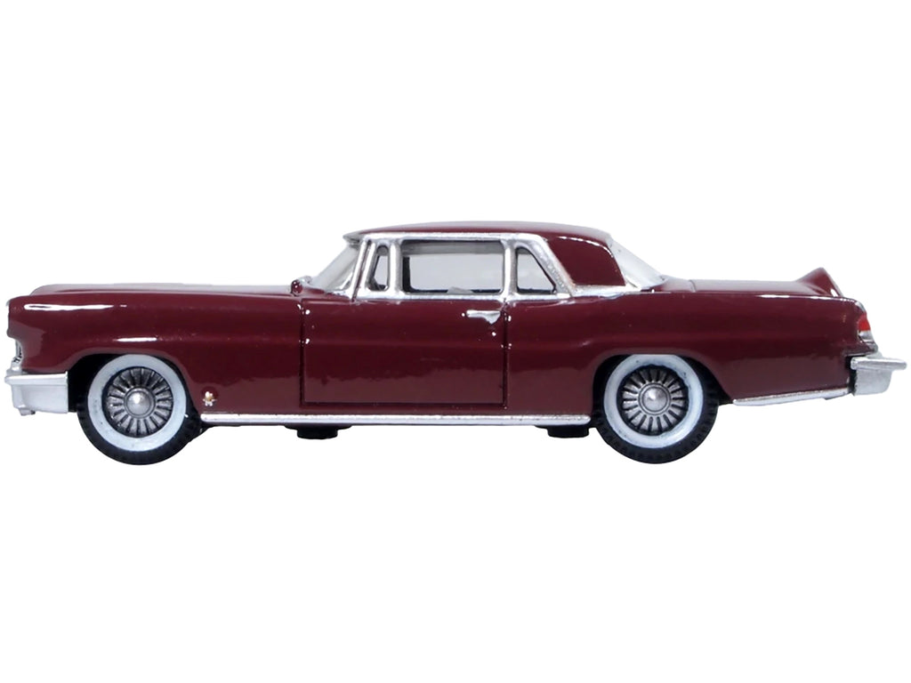 1956 Lincoln Continental Mark II Dark Red 1/87 (HO) Scale Diecast Model Car by Oxford Diecast - image 2