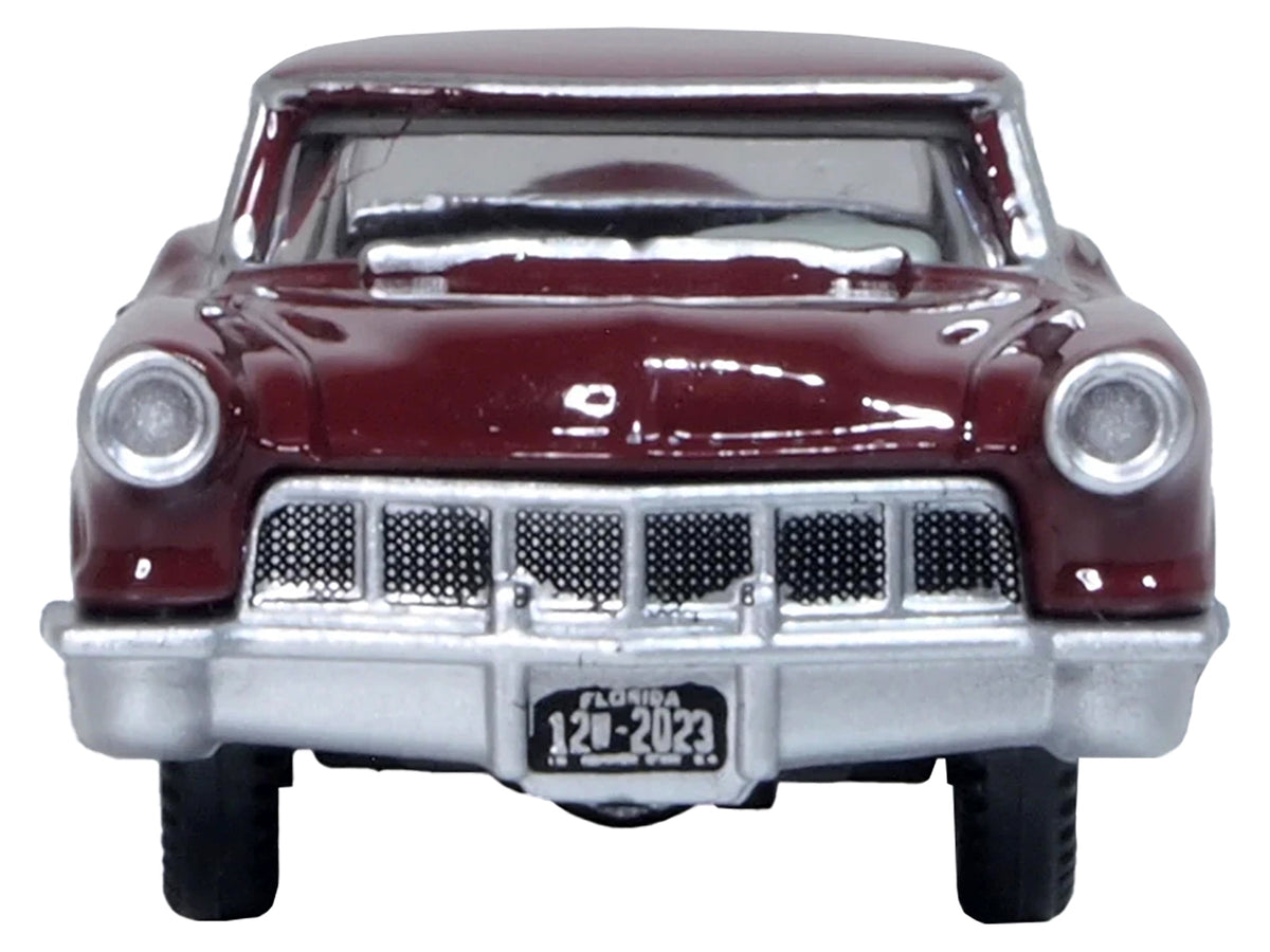 1956 Lincoln Continental Mark II Dark Red 1/87 (HO) Scale Diecast Model Car by Oxford Diecast - image 3