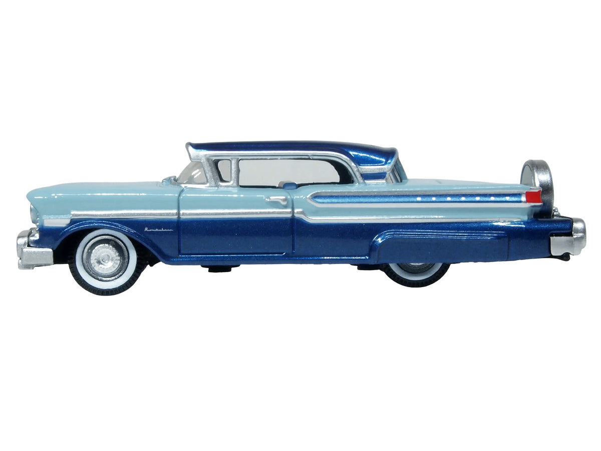 1957 Mercury Montclair Nantucket Blue Metallic and Pacific Blue Two-Tone 1/87 (HO) Scale Diecast Model Car by Oxford Diecast - image 3