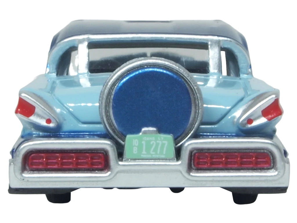 1957 Mercury Montclair Nantucket Blue Metallic and Pacific Blue Two-Tone 1/87 (HO) Scale Diecast Model Car by Oxford Diecast - image 5