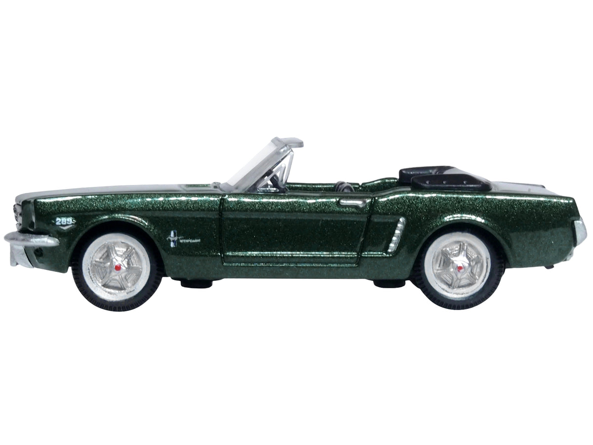 1965 Ford Mustang Convertible Ivy Green Metallic 1/87 (HO) Scale Diecast Model Car by Oxford Diecast - image 2
