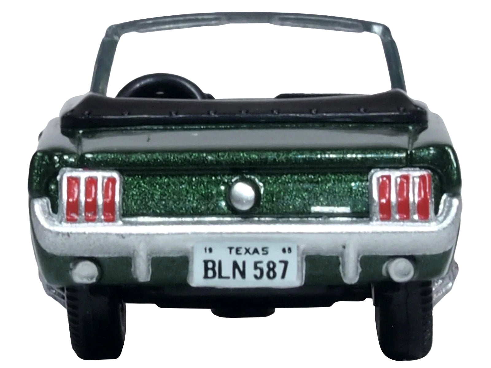 1965 Ford Mustang Convertible Ivy Green Metallic 1/87 (HO) Scale Diecast Model Car by Oxford Diecast - image 4