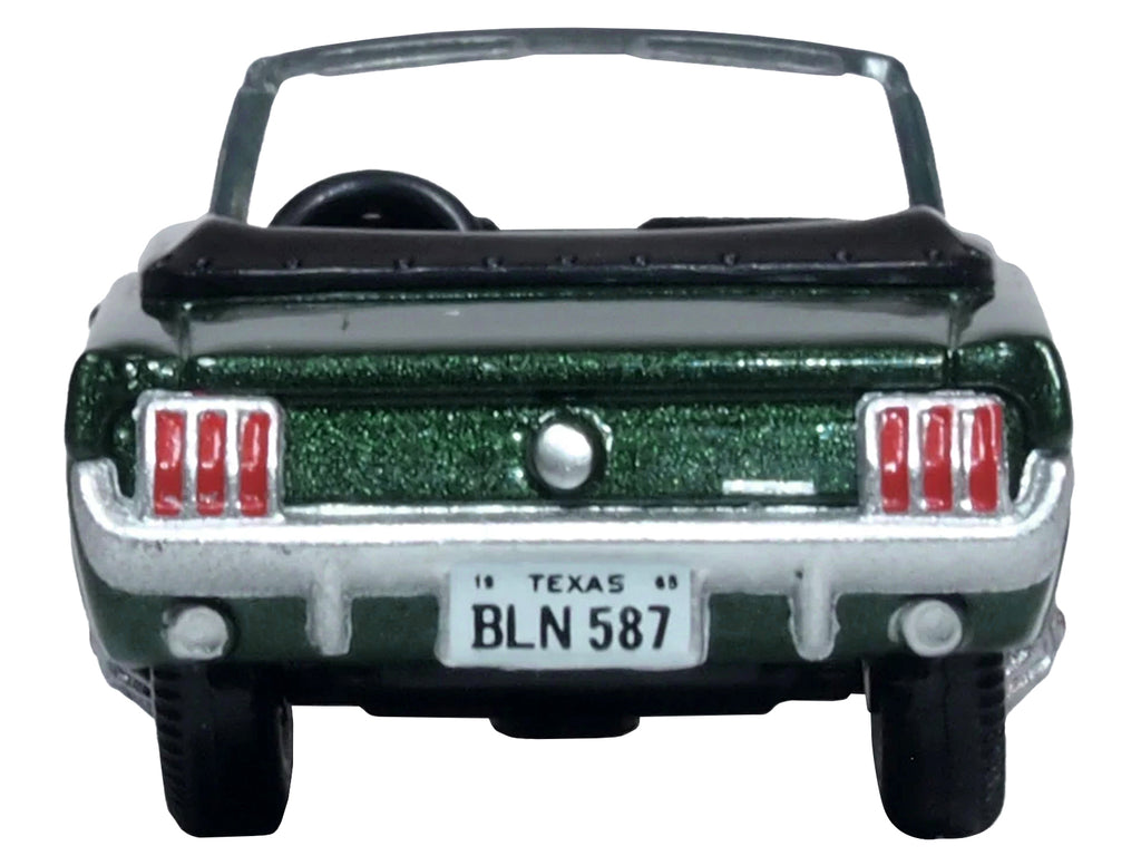 1965 Ford Mustang Convertible Ivy Green Metallic 1/87 (HO) Scale Diecast Model Car by Oxford Diecast - image 4