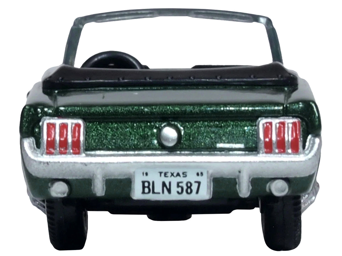 1965 Ford Mustang Convertible Ivy Green Metallic 1/87 (HO) Scale Diecast Model Car by Oxford Diecast - image 4