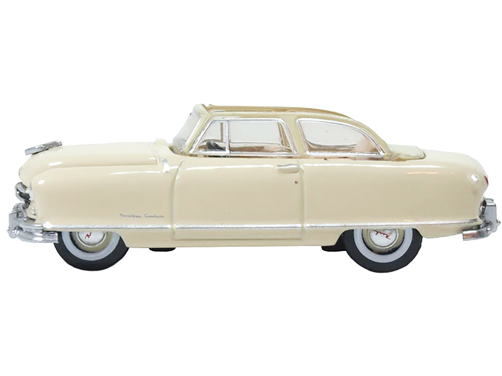 1950 Nash Rambler Custom Landau Convertible (Open) Champagne Ivory 1/87 (HO) Scale Diecast Model Car by Oxford Diecast - image 2