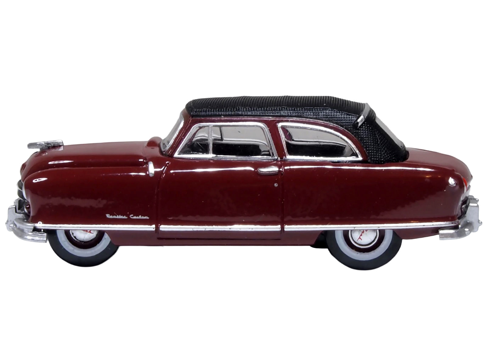 1950 Nash Rambler Custom Landau Convertible (Closed) Sunset Maroon with Black Top 1/87 (HO) Scale Diecast Model Car by Oxford Diecast - image 2