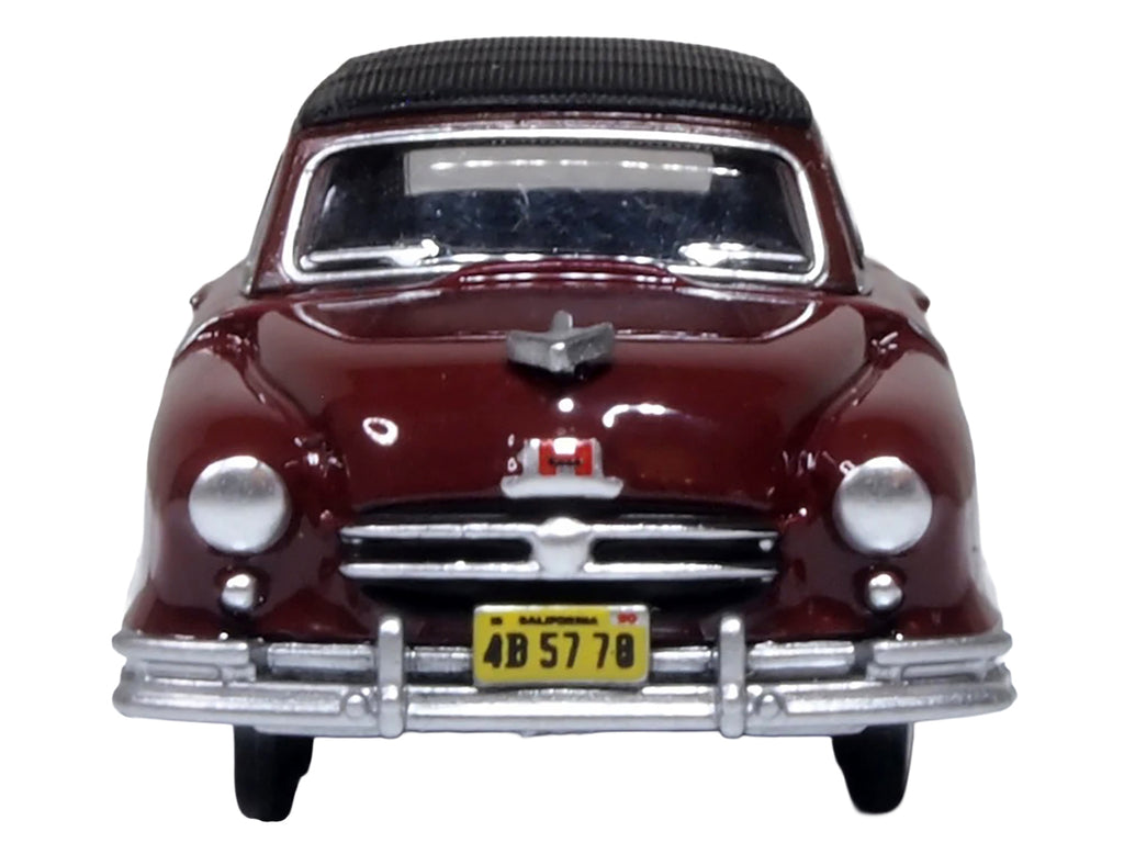 1950 Nash Rambler Custom Landau Convertible (Closed) Sunset Maroon with Black Top 1/87 (HO) Scale Diecast Model Car by Oxford Diecast - image 3