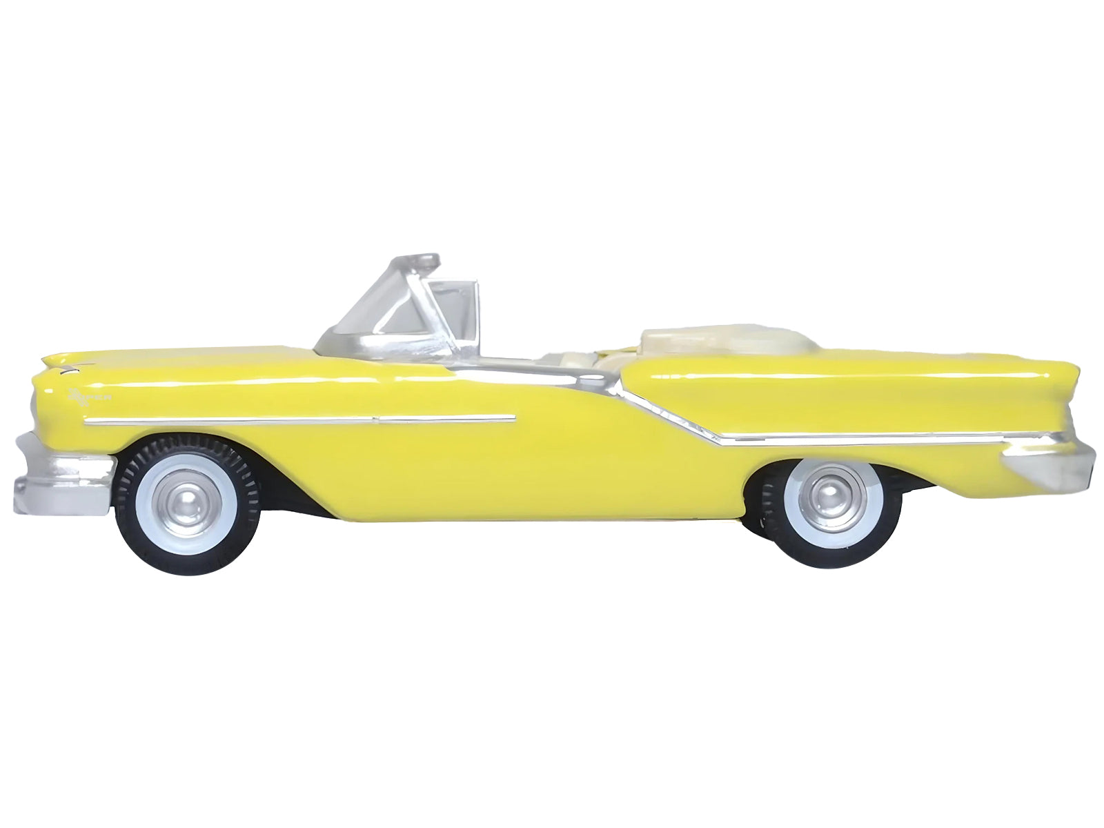 1957 Oldsmobile 88 Convertible Coronado Yellow 1/87 (HO) Scale Diecast Model Car by Oxford Diecast - image 2