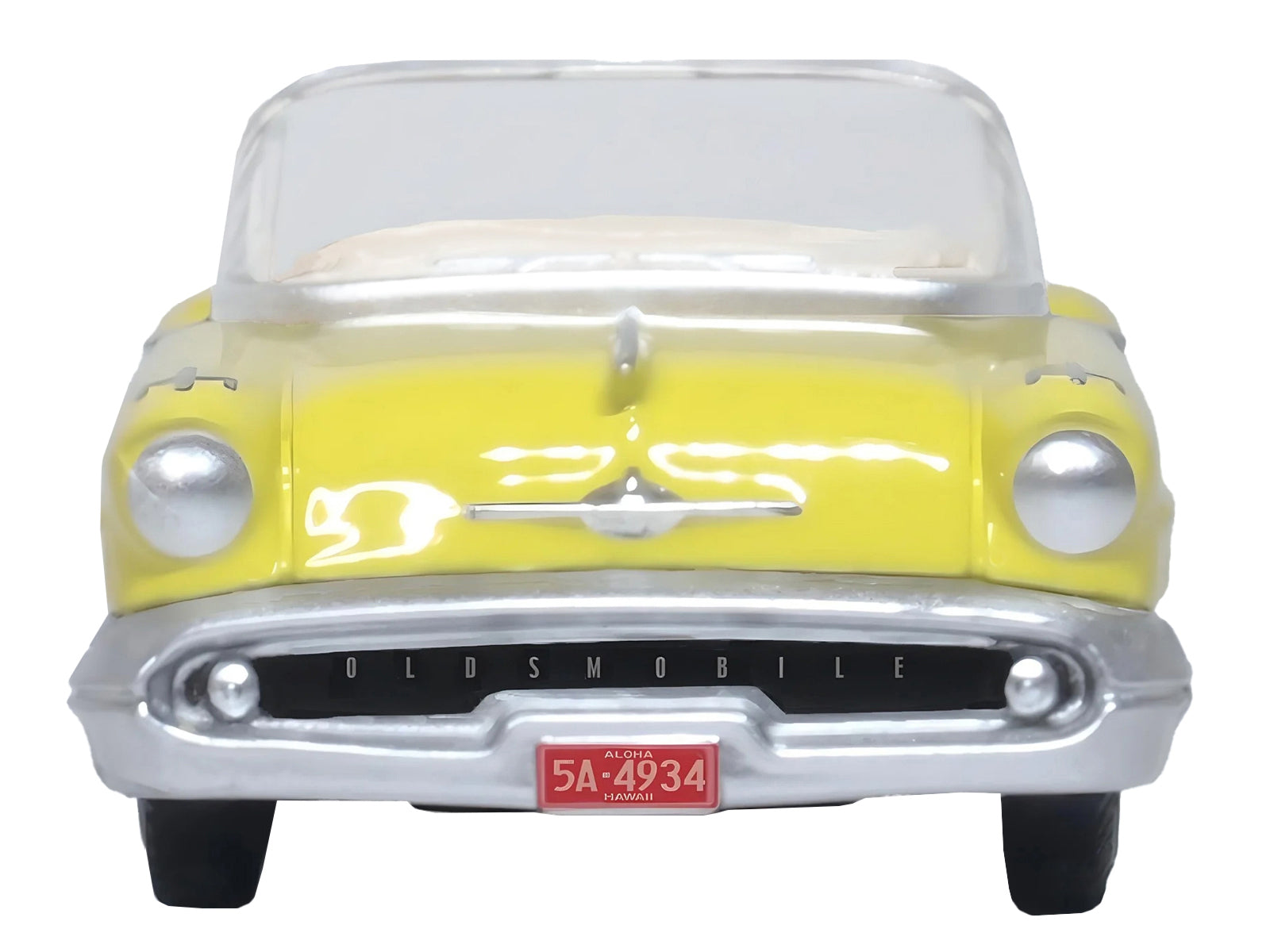 1957 Oldsmobile 88 Convertible Coronado Yellow 1/87 (HO) Scale Diecast Model Car by Oxford Diecast - image 3