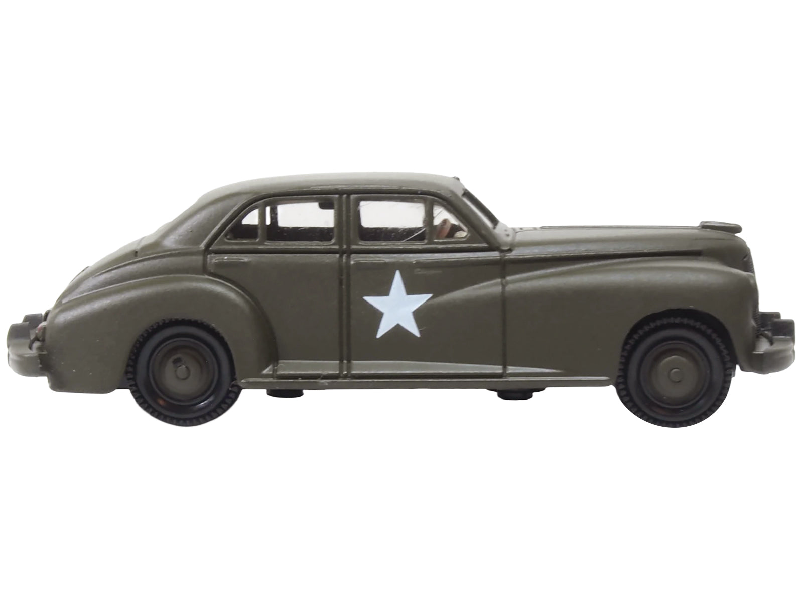 1942 Packard Clipper Touring Sedan "US Army Staff Car" Olive Drab 1/87 (HO) Scale Diecast Model Car by Oxford Diecast - image 2