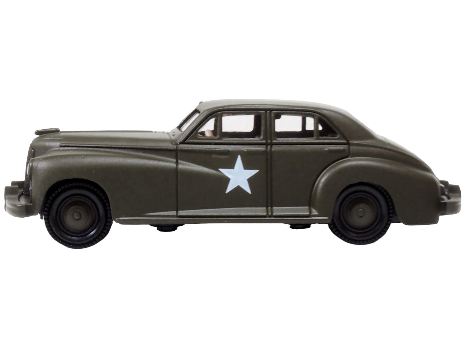 1942 Packard Clipper Touring Sedan "US Army Staff Car" Olive Drab 1/87 (HO) Scale Diecast Model Car by Oxford Diecast - image 3