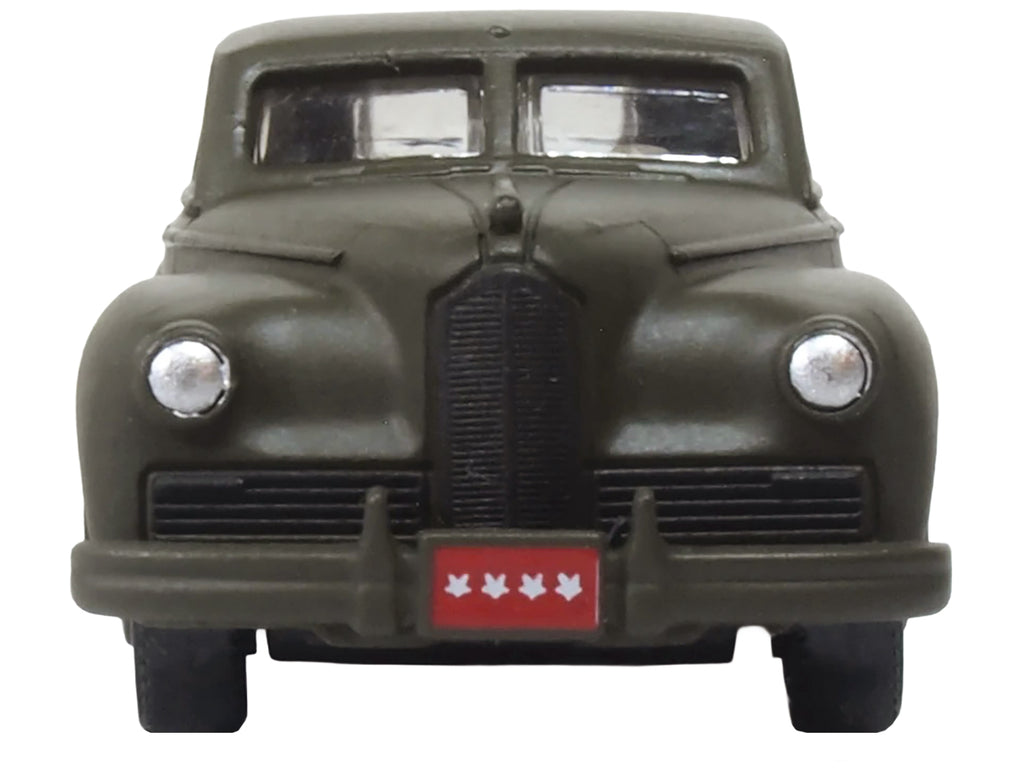 1942 Packard Clipper Touring Sedan "US Army Staff Car" Olive Drab 1/87 (HO) Scale Diecast Model Car by Oxford Diecast - image 4