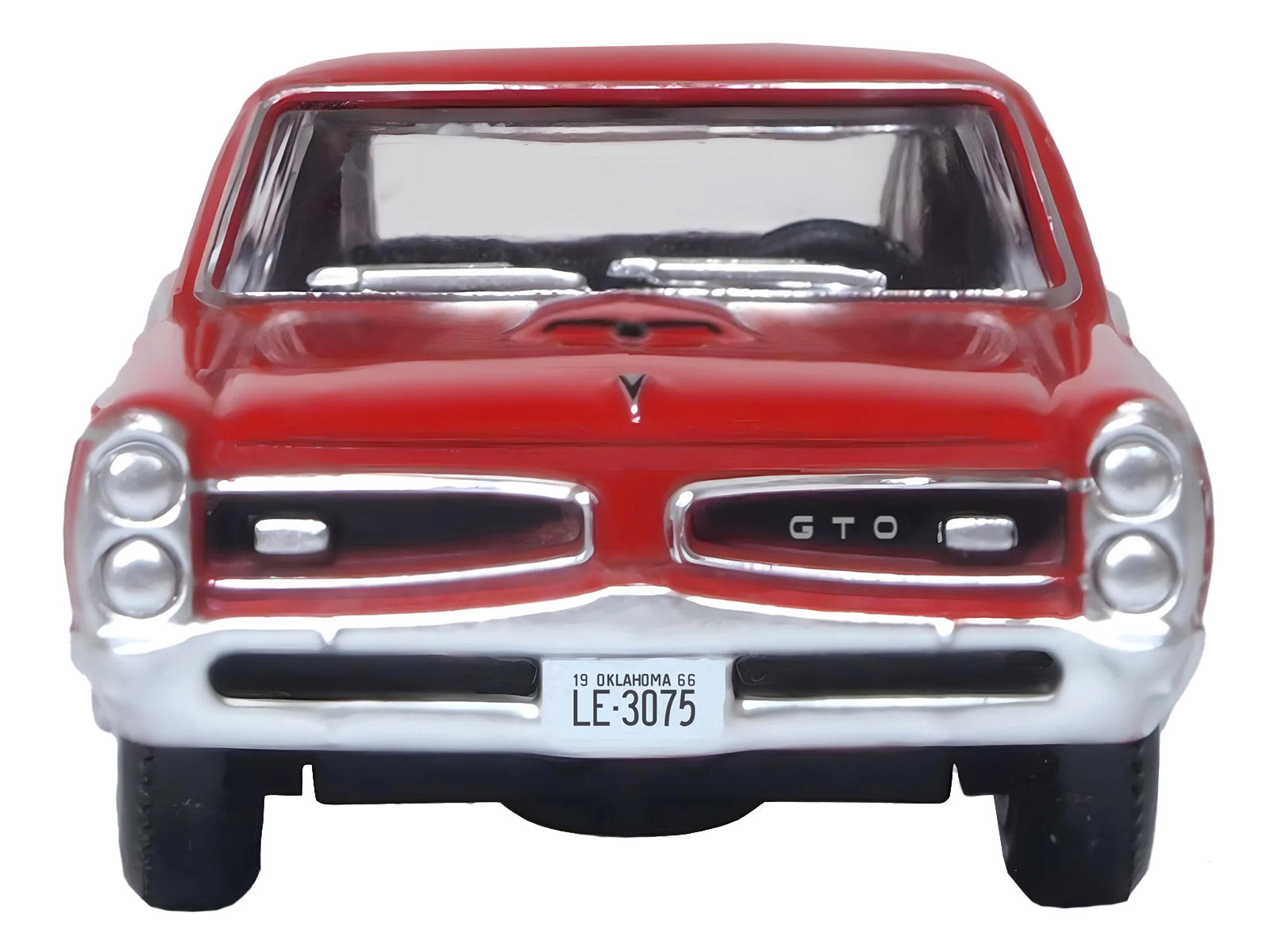 1966 Pontiac GTO Montero Red 1/87 (HO) Scale Diecast Model Car by Oxford Diecast - image 3