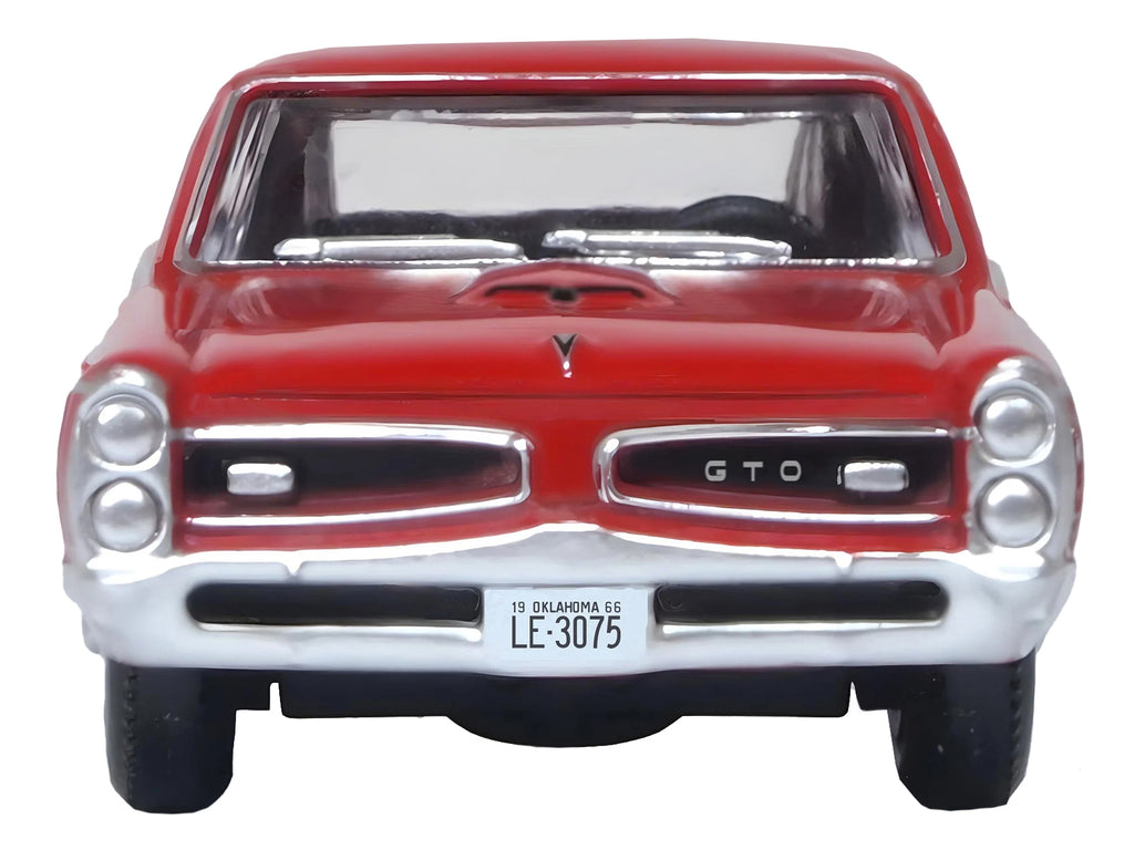 1966 Pontiac GTO Montero Red 1/87 (HO) Scale Diecast Model Car by Oxford Diecast - image 3