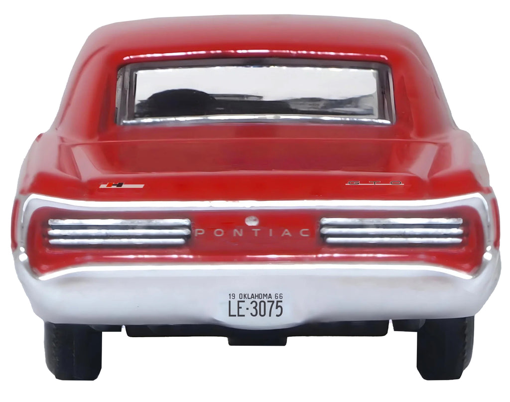1966 Pontiac GTO Montero Red 1/87 (HO) Scale Diecast Model Car by Oxford Diecast - image 4