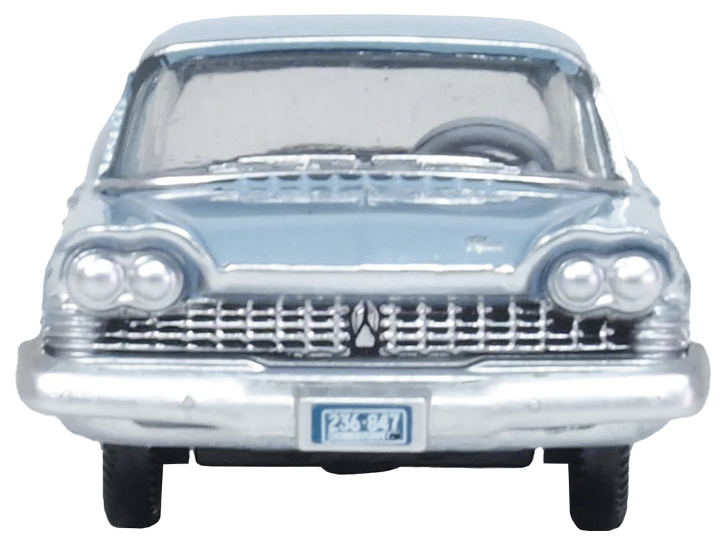 1959 Plymouth Savoy Sedan Powder Blue 1/87 (HO) Scale Diecast Model Car by Oxford Diecast - image 3