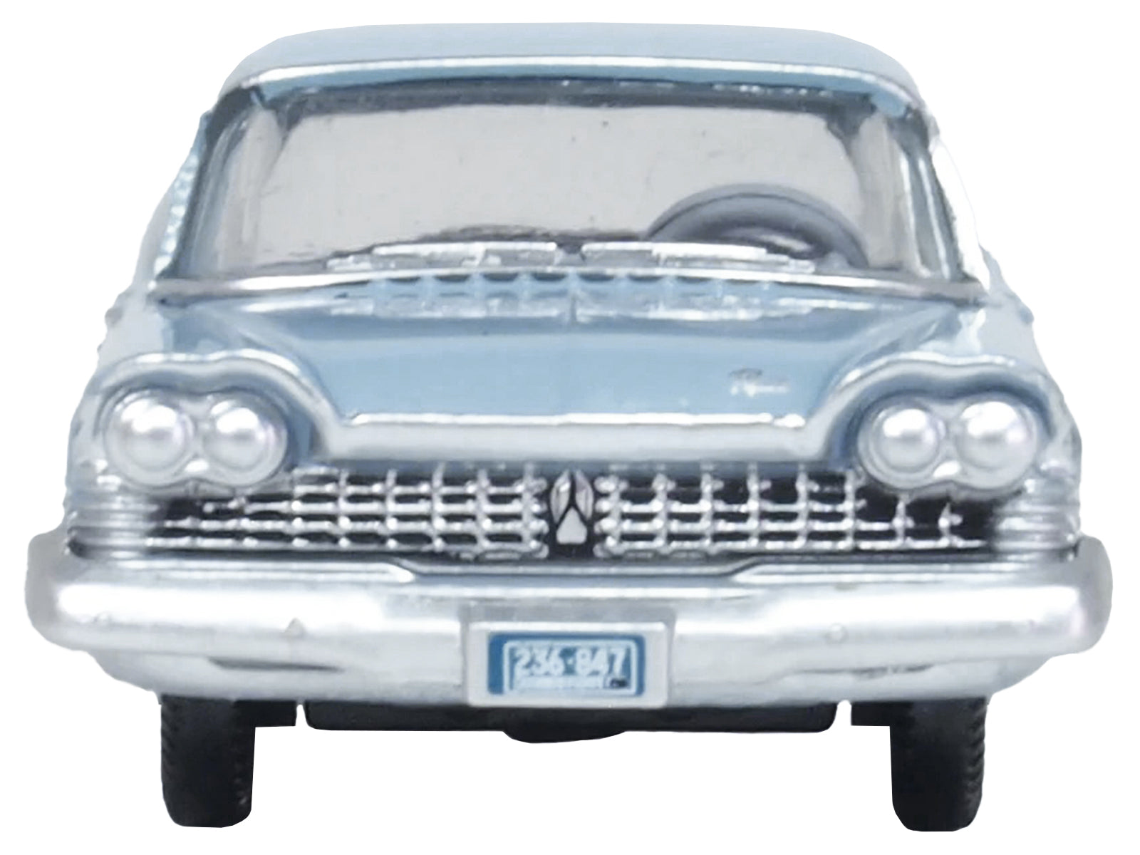 1959 Plymouth Savoy Sedan Powder Blue 1/87 (HO) Scale Diecast Model Car by Oxford Diecast - image 3
