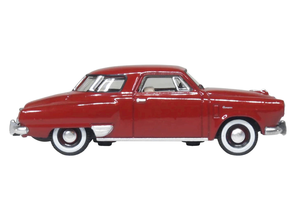 1950 Studebaker Champion Starlight Coupe Commanche Red 1/87 (HO) Scale Diecast Model Car by Oxford Diecast - image 3