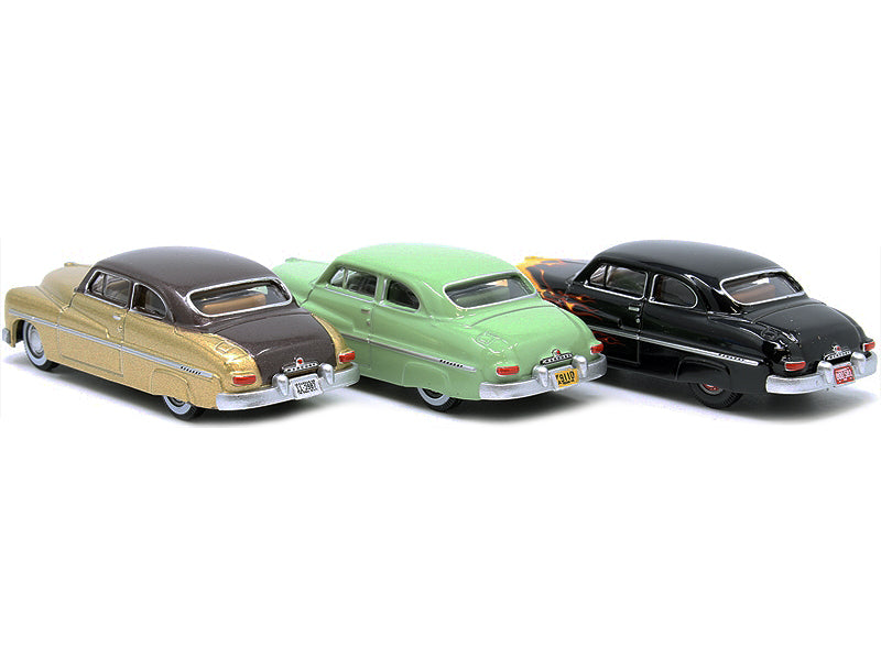 1949 Mercury Set of 3 Cars "70th Anniversary" 1/87 (HO) Scale Diecast Model Cars by Oxford Diecast - image 2