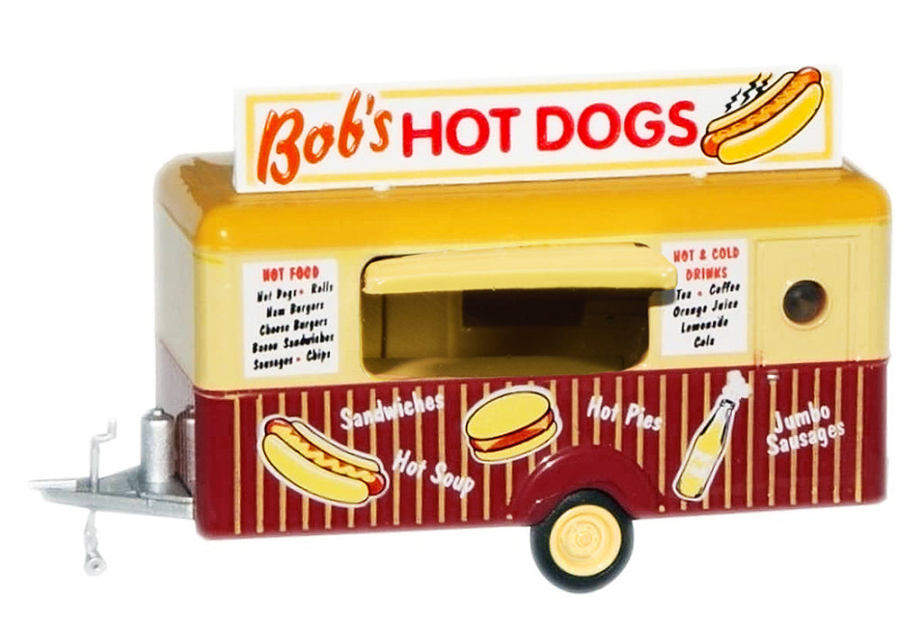 "Bob's Hot Dogs" Mobile Food Trailer 1/87 (HO) Scale Diecast Model by Oxford Diecast - image 2