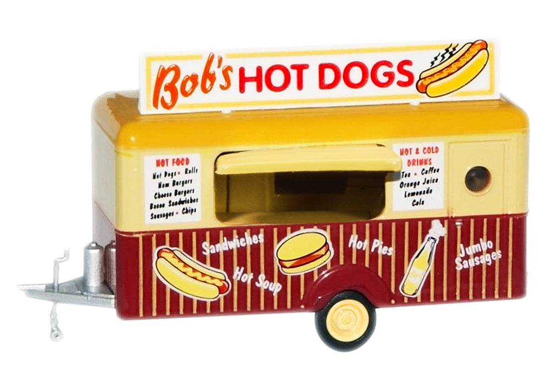 "Bob's Hot Dogs" Mobile Food Trailer 1/87 (HO) Scale Diecast Model by Oxford Diecast - image 2
