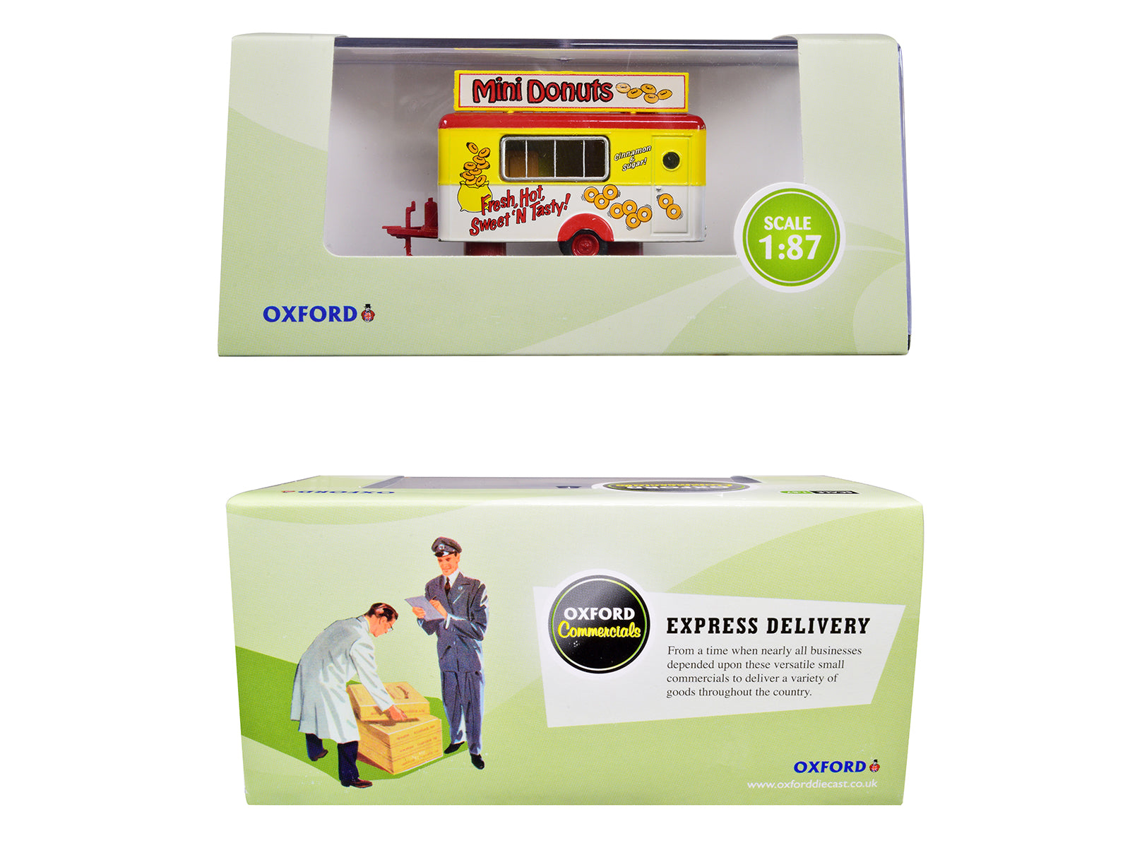 Mobile Food Trailer "Mini Donuts" 1/87 (HO) Scale Diecast Model by Oxford Diecast - image 3