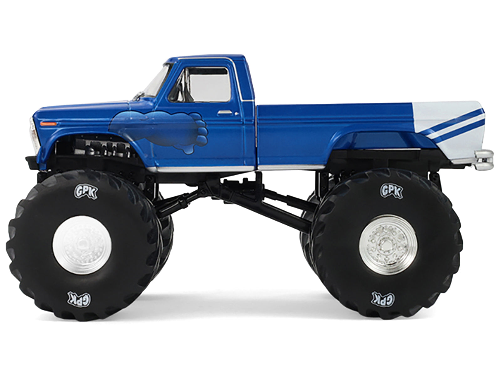 1976 Ford F-250 Monster Truck "Garbage Pail Kids 40th Anniversary - Buck Truck" Blue Metallic with Graphics "Kings of Crunch" Series 1/43 Diecast Model Car by Greenlight - image 2