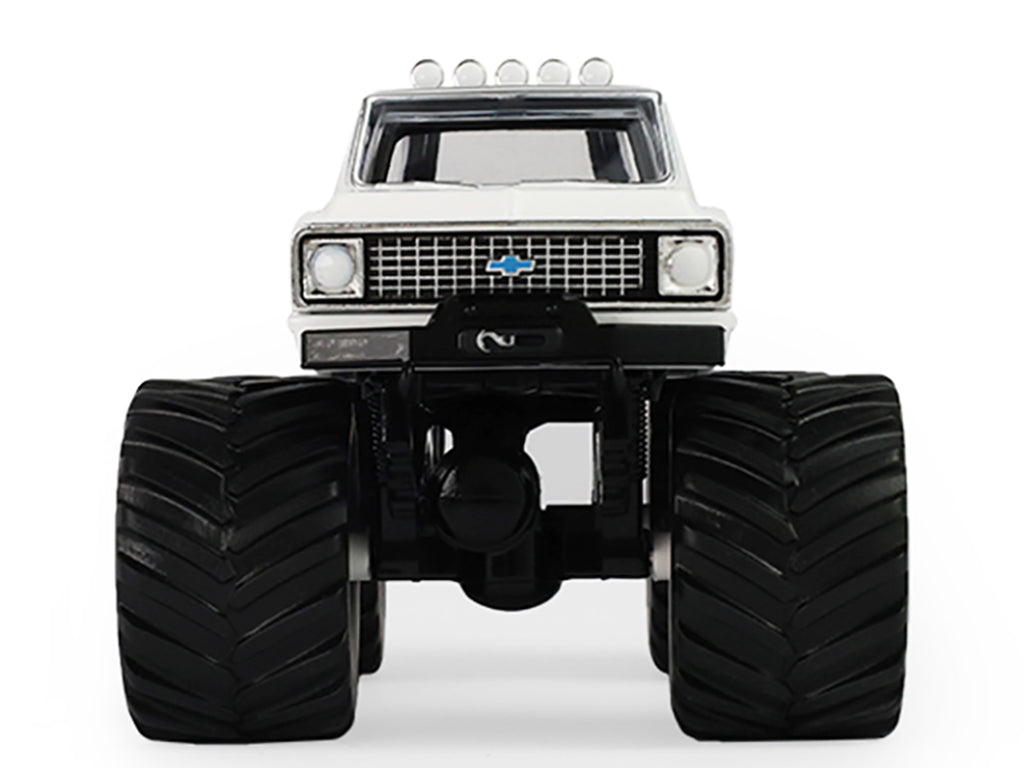 1972 Chevrolet K-10 Monster Truck "Chevron 150th Anniversary" White and Blue Metallic "Kings of Crunch" Series 1/43 Diecast Model Car by Greenlight - image 4