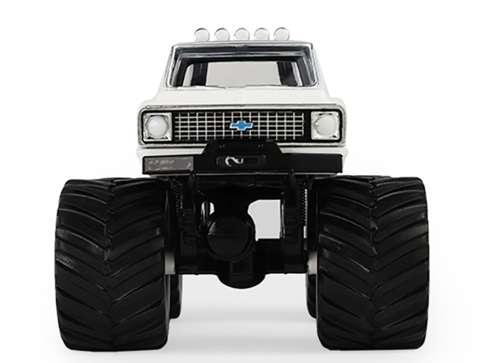 1972 Chevrolet K-10 Monster Truck "Chevron 150th Anniversary" White and Blue Metallic "Kings of Crunch" Series 1/43 Diecast Model Car by Greenlight - image 4