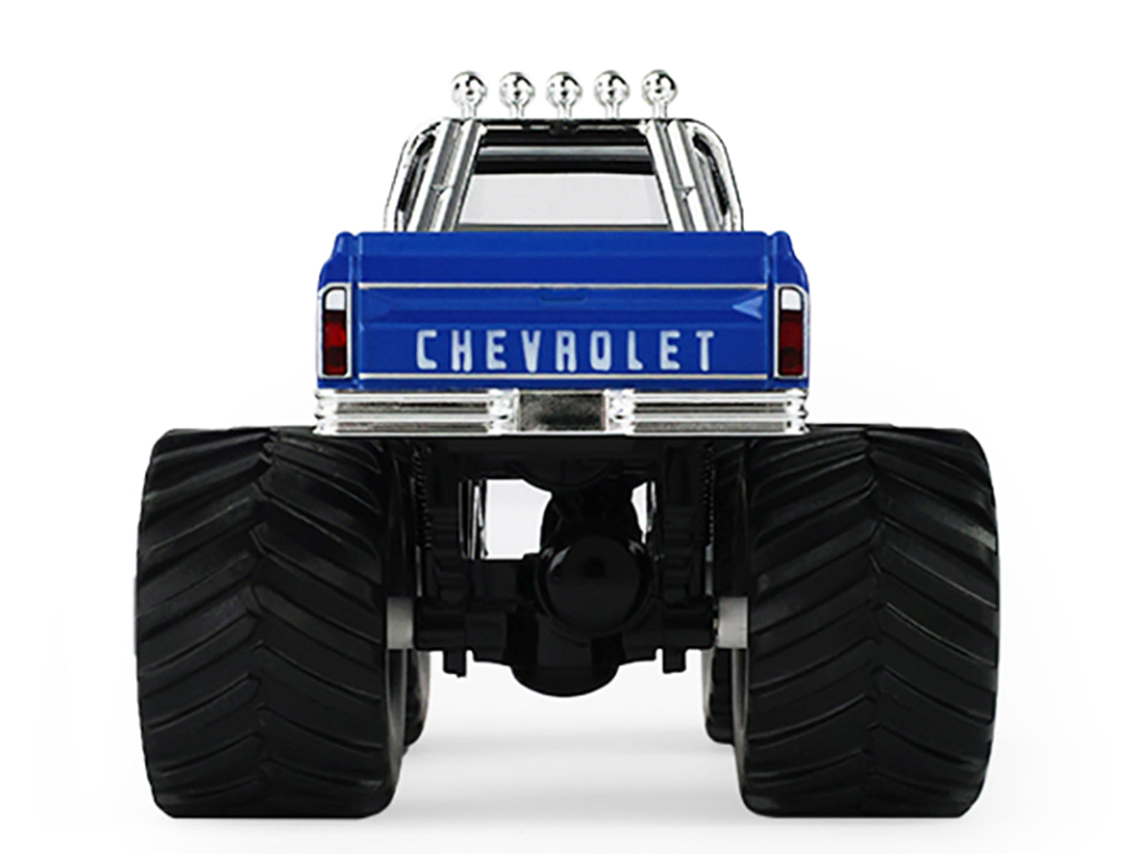 1972 Chevrolet K-10 Monster Truck "Chevron 150th Anniversary" White and Blue Metallic "Kings of Crunch" Series 1/43 Diecast Model Car by Greenlight - image 5