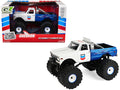 1972 Chevrolet K-10 Monster Truck "Chevron 150th Anniversary" White and Blue Metallic "Kings of Crunch" Series 1/43 Diecast Model Car by Greenlight