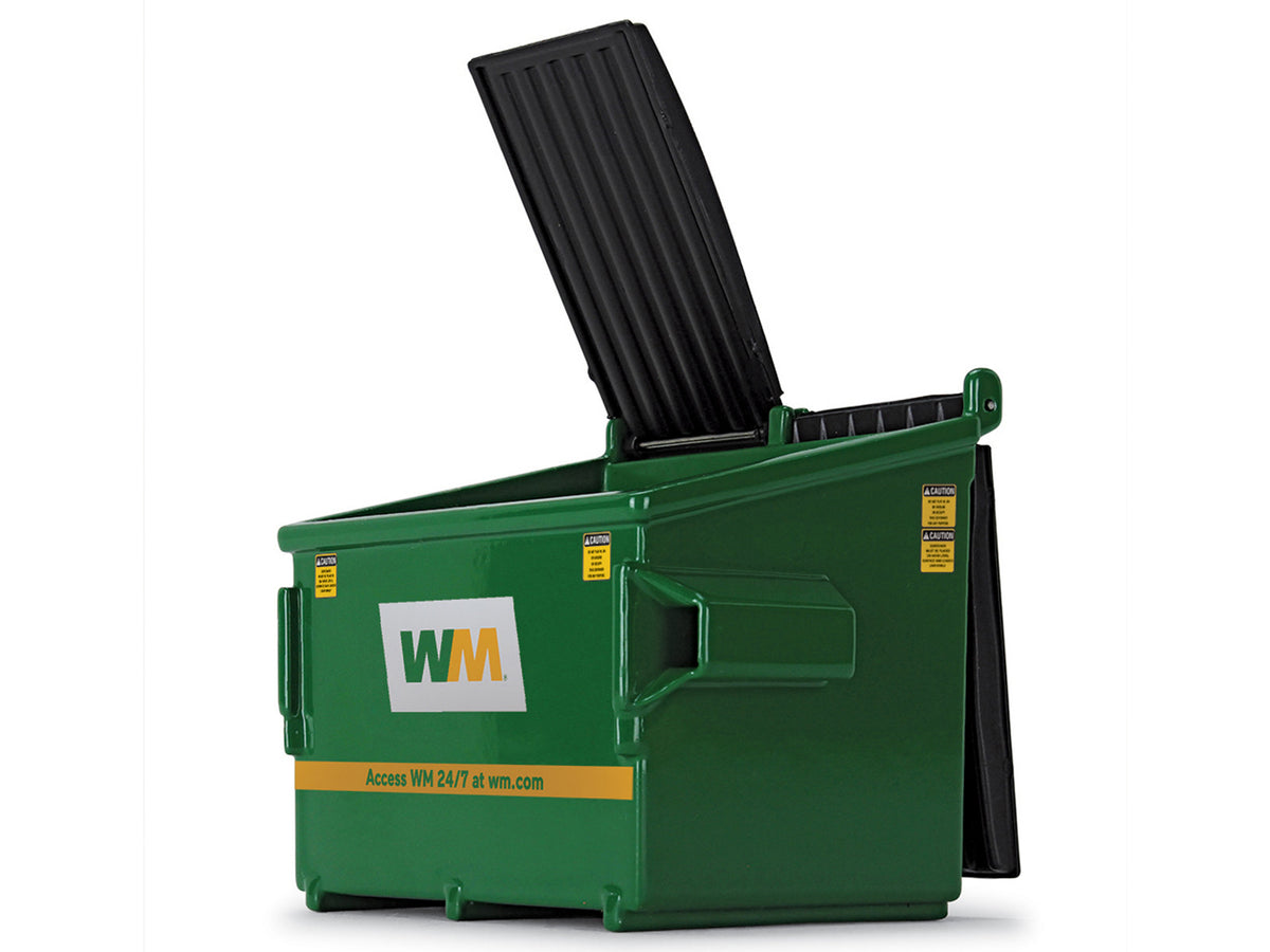 Refuse Trash Bin "Waste Management" Green Version D 1/34 Diecast Model by First Gear - image 2