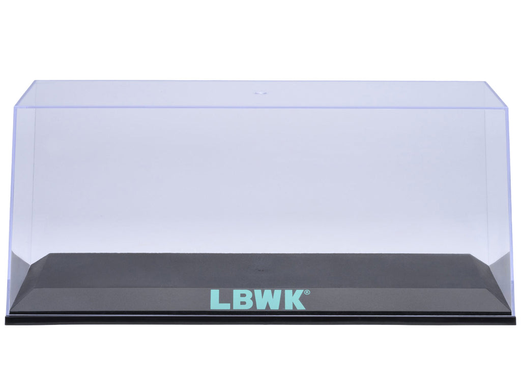 Collectible Display Show Case with Black Plastic Base and Green "LBWK" Logo for 1/18-1/24 Scale Model Cars by Autoart - image 2