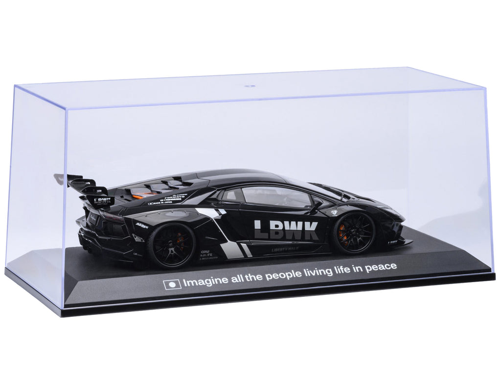 Collectible Display Show Case with Black Plastic Base and Gold "LBWK" Logo for 1/18-1/24 Scale Model Cars by Autoart - image 5