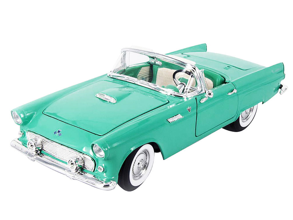 1955 Ford Thunderbird Convertible Turquoise 1/18 Diecast Model Car by Road Signature - image 2