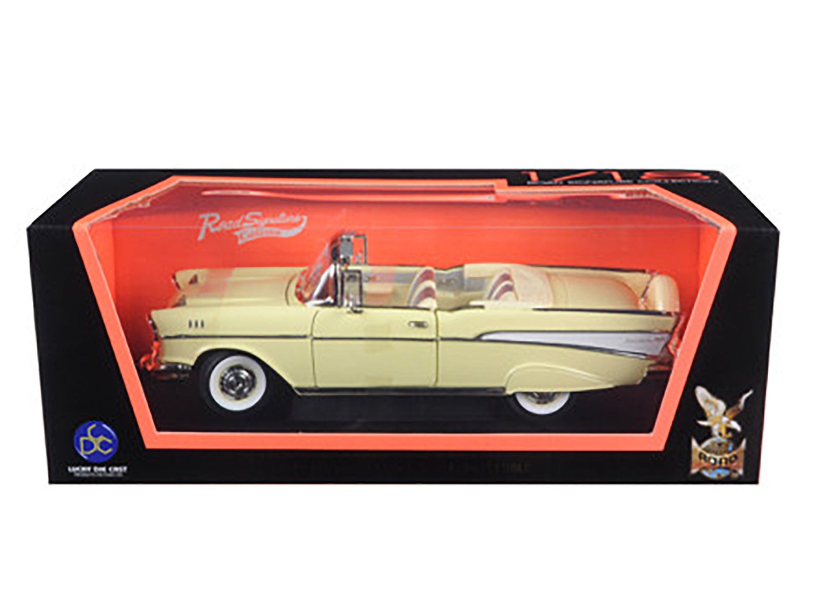 1957 Chevrolet Bel Air Convertible Cream 1/18 Diecast Model Car by Road Signature - image 3