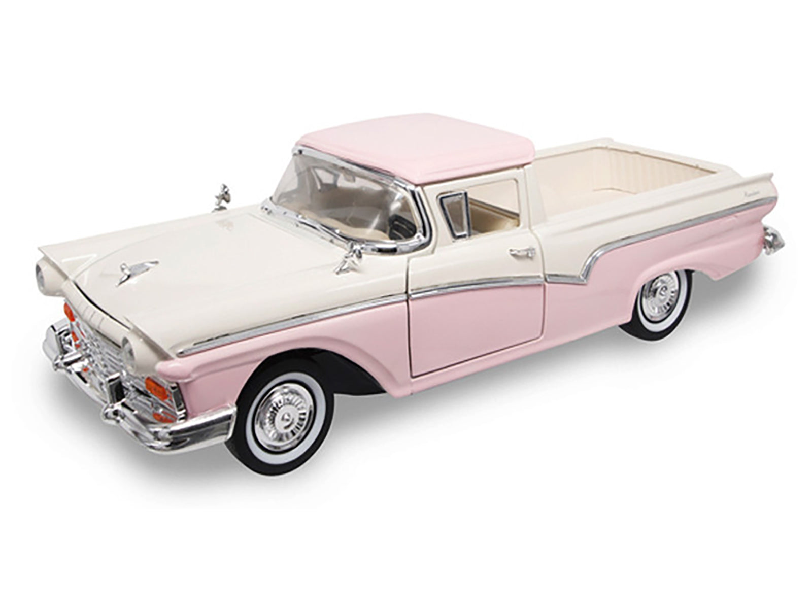 1957 Ford Ranchero Pickup Truck Pink 1/18 Diecast Model by Road Signature - image 2