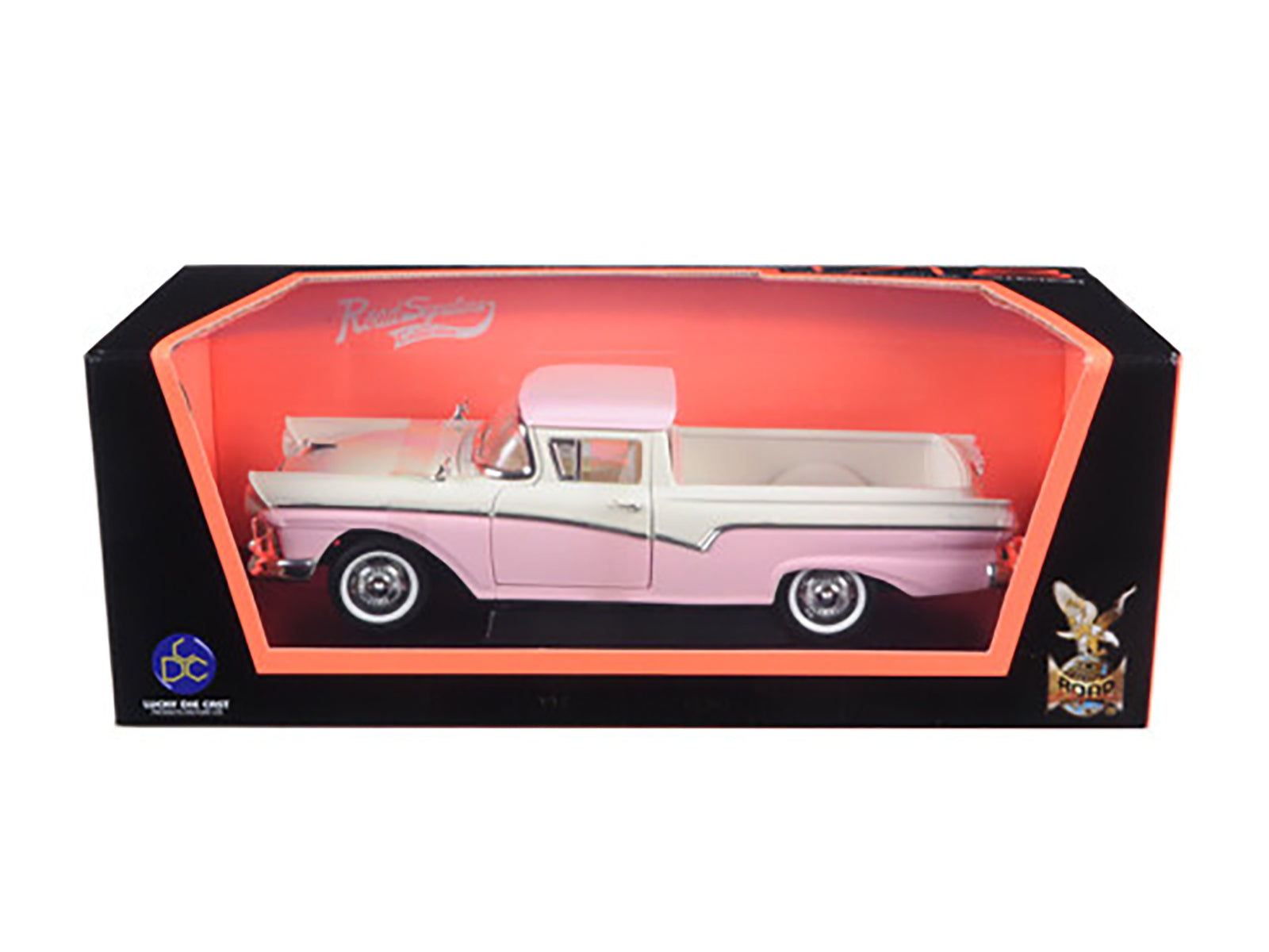 1957 Ford Ranchero Pickup Truck Pink 1/18 Diecast Model by Road Signature - image 3