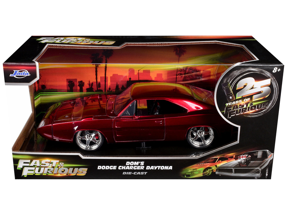 1969 Dodge Charger Daytona Red "Fast & Furious 6" (2013) Movie "25 Years of Fast & Furious" Series 1/24 Diecast Model Car by Jada