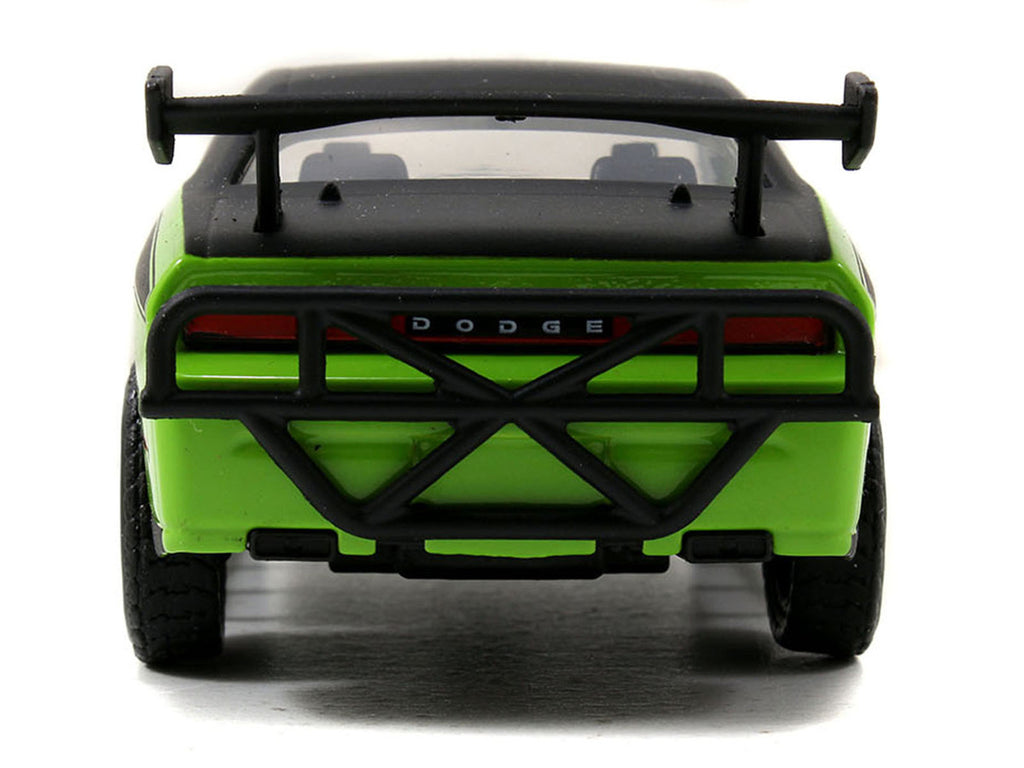 Letty's Dodge Challenger SRT8 Green with Matt Black Top and Hood and Black Stripes "Furious 7" (2015) Movie "Fast & Furious 25th Anniversary" Series 1/32 Diecast Car Model by Jada
