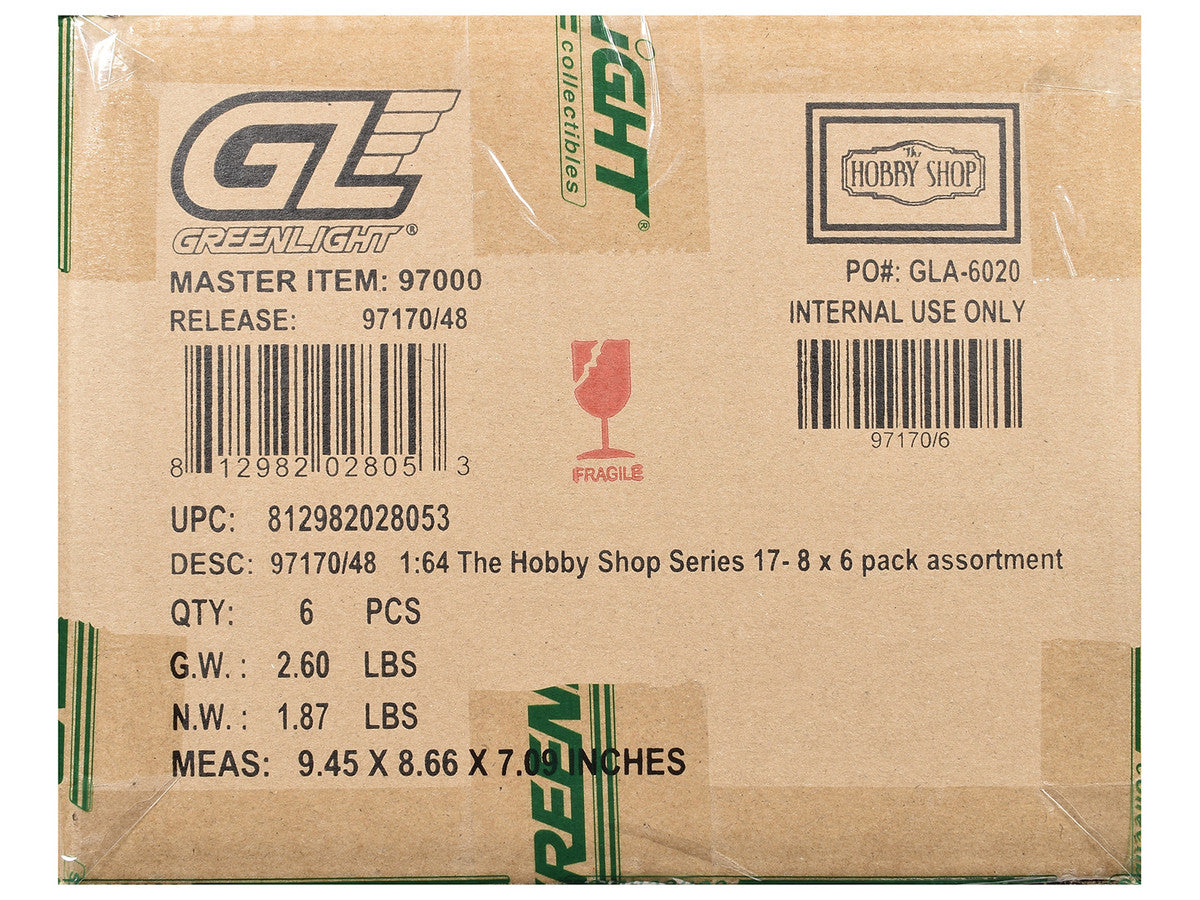 "The Hobby Shop" Series 17 Set of 6 pieces 1/64 Diecast Model Cars by Greenlight